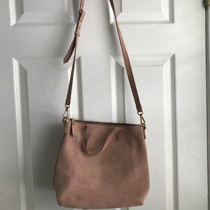 Madewell Pink Suede Mini Transport